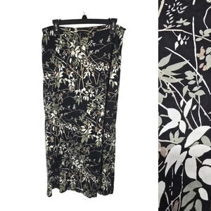 {AGB Byer California} Vintage 90s Leaf Print Maxi Skirt - Size XL